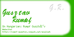 gusztav rumpf business card